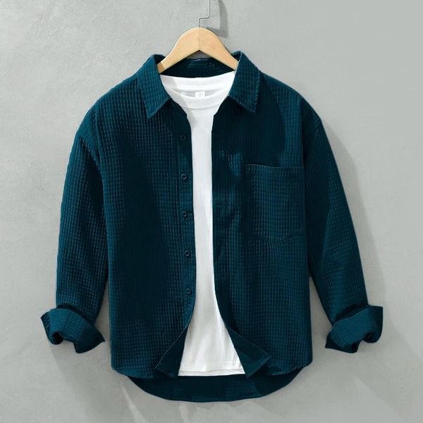 Structured 05 Men's Casual Seersucker Shirt