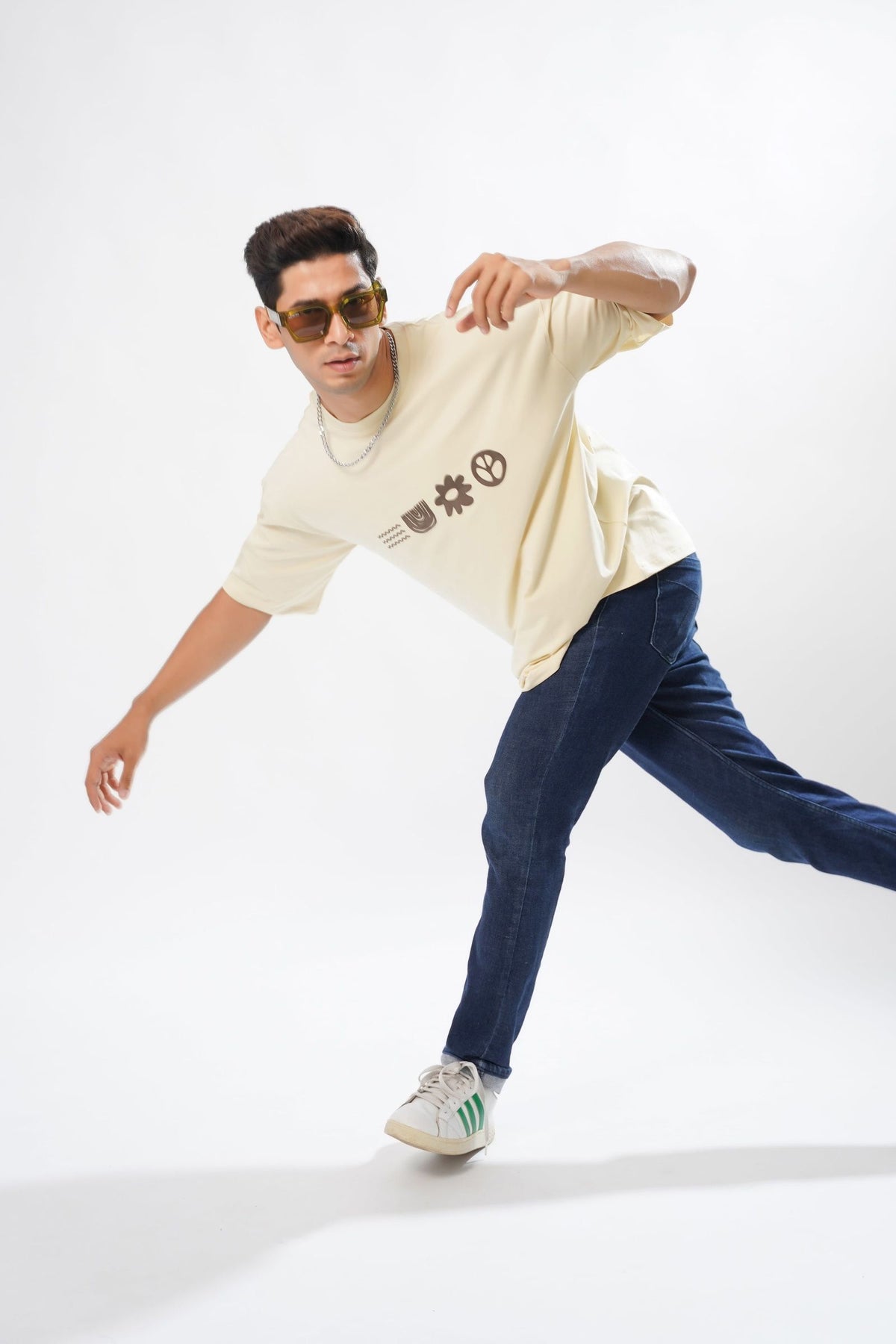 Men's Cotton Blend Oversized T-Shirt Rt Otshirt 1