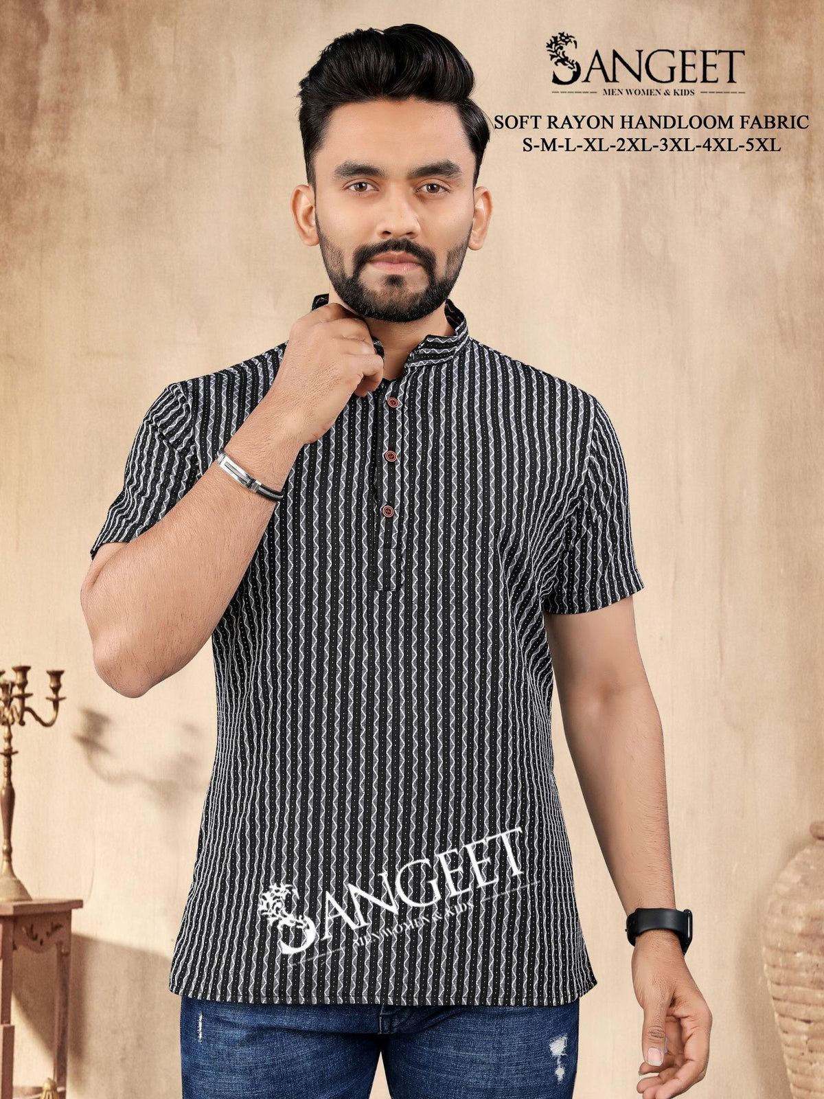 Sangeet Vol 1 Men's Casual Soft Rayon T-Shirt