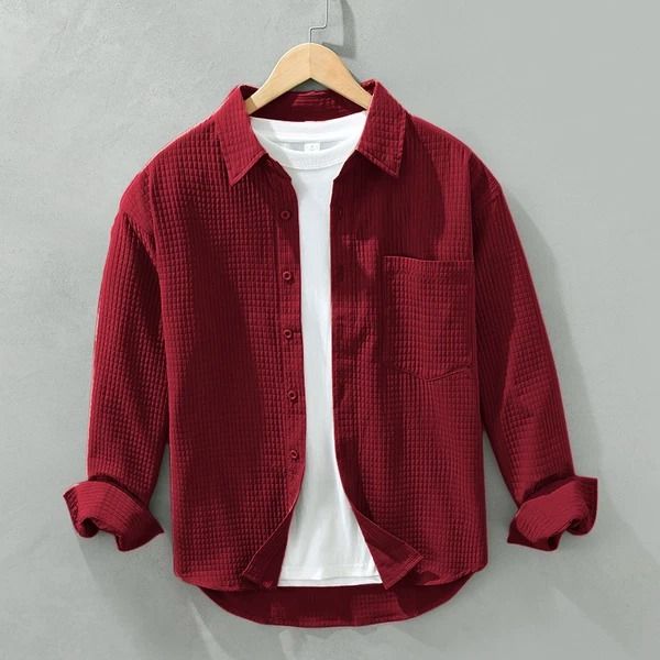Structured 05 Men's Casual Seersucker Shirt