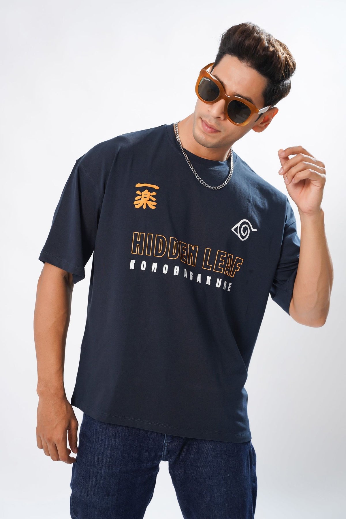 Men's Cotton Blend Oversized T-Shirt Rt Otshirt 1
