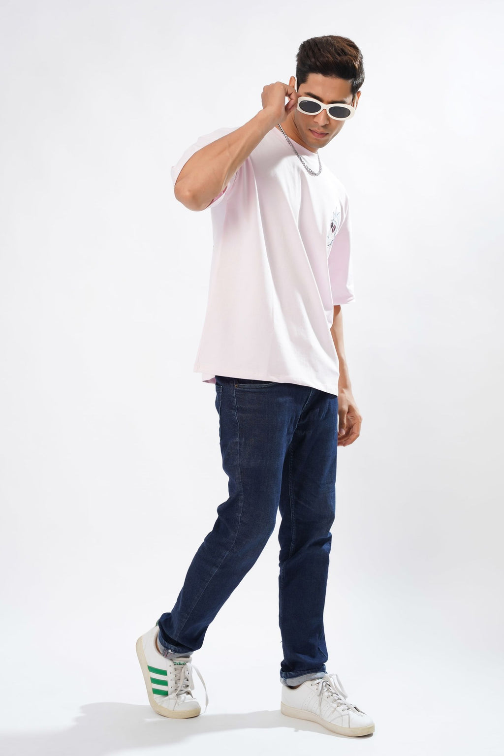 Men's Cotton Blend Oversized T-Shirt Rt Otshirt 1