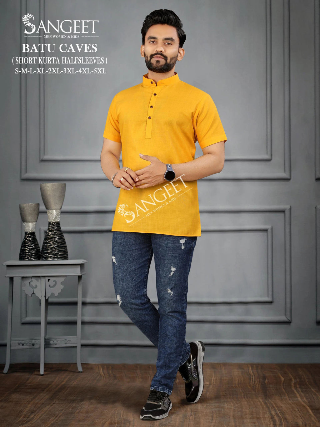 Sangeet Batu Caves 1 Men's Casual Cotton T-Shirt