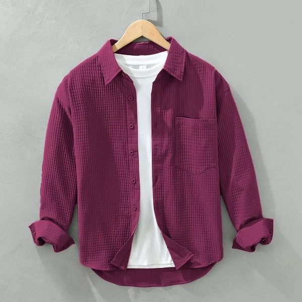 Structured 05 Men's Casual Seersucker Shirt